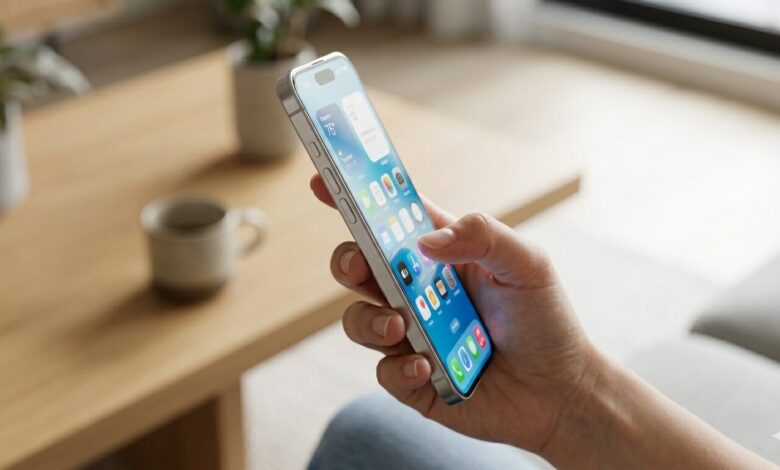 A high-quality 2026 iPhone 17 Air Review image showing the 5.6mm thin titanium profile.